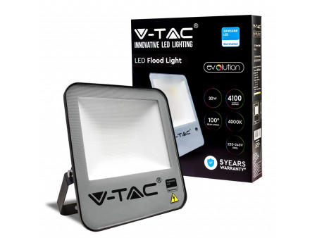 SKU 20403 VT-32 V-TAC PRO Faro LED SMD Chip Samsung 30W 137LM/W Nero 6500K IP65