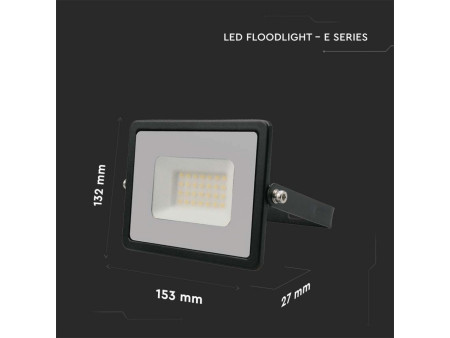 SKU 215952 VT-4031 V-TAC Faro LED SMD 30W E-Series G2 Nero 3000K IP65