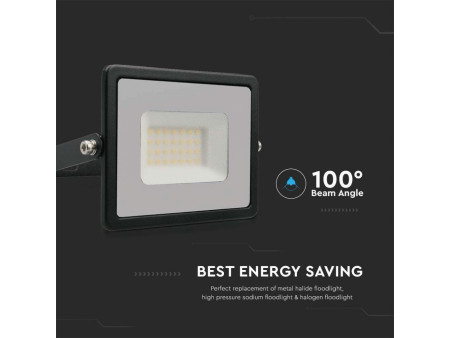 SKU 215953 VT-4031B V-TAC Faro LED SMD 30W E-Series G2 Nero 4000K IP65