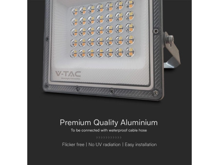 SKU 23613 VT-44030 V-TAC Faro LED SMD 30W Driver IC Integrato e LED Sostituibili Grigio CCT IP65