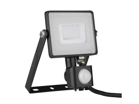 SKU 5388 VT-4730PIR V-TAC Faro LED SMD 30W con Sensore PIR Grigio 3000K IP44