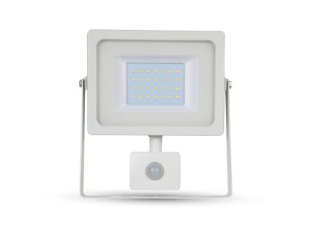 SKU 5823 VT-4830PIR V-TAC Faro LED SMD 30W con Sensore PIR Bianco 4000K IP44