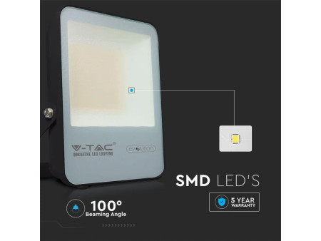 SKU 6702 VT-4931 V-TAC Faro LED SMD 30W 160LM/W Nero 4000K IP65