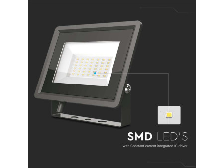 SKU 6744 VT-4934-B V-TAC Faro LED SMD 30W F-Series con Driver IC Integrato Nero 4000K IP65