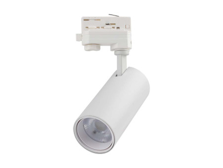 SKU 8142 VT-47030 V-TAC Faretto LED COB 30W per Binario Trifase Colore Bianco 35° CRI90 CCT 3in1