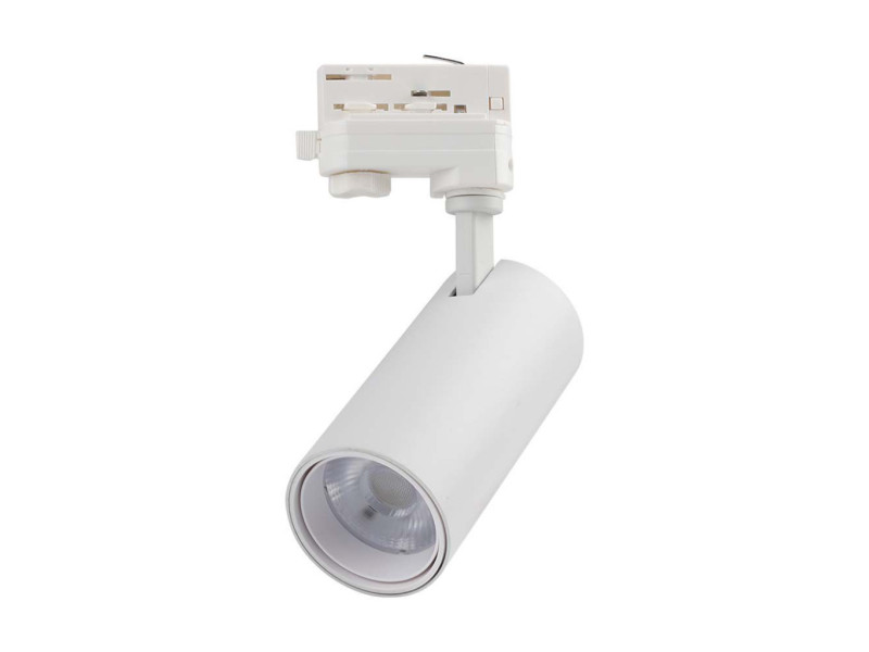 SKU 8142 VT-47030 V-TAC Faretto LED COB 30W per Binario Trifase Colore Bianco 35° CRI90 CCT 3in1