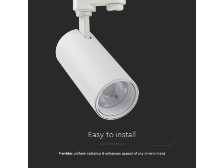 SKU 8142 VT-47030 V-TAC Faretto LED COB 30W per Binario Trifase Colore Bianco 35° CRI90 CCT 3in1