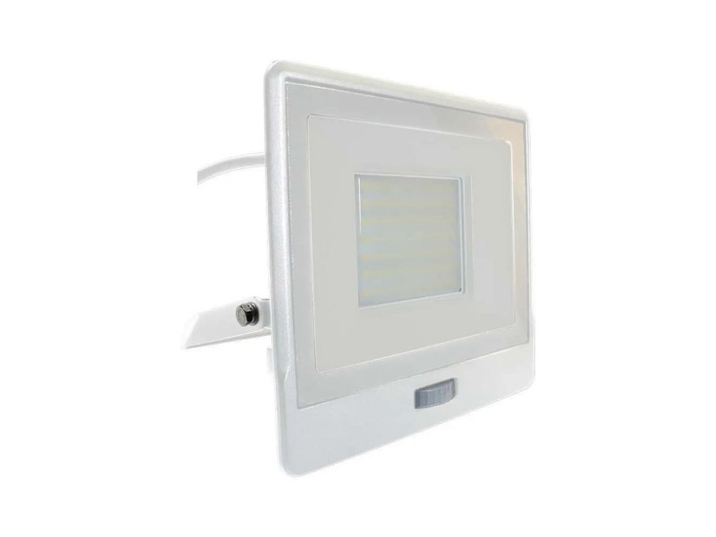 SKU 20302 VT-158S-1 V-TAC PRO Faro LED SMD Chip Samsung 50W con Sensore PIR Cavo 1m Bianco 4000K IP65