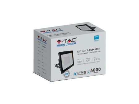 SKU 20314 VT-158 V-TAC PRO Faro LED SMD Chip Samsung 50W Nero 4000K IP65