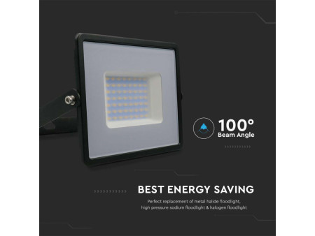 SKU 215958 VT-4051 V-TAC Faro LED SMD 50W E-Series G2 Nero 3000K IP65