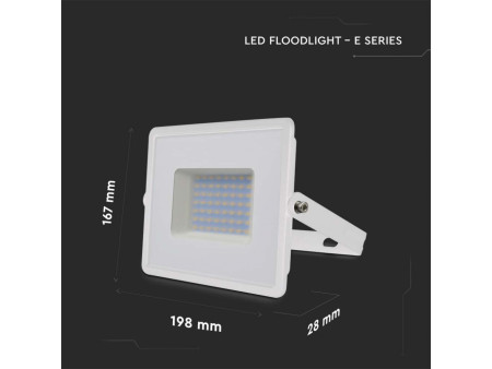 SKU 215961 VT-4051 V-TAC Faro LED SMD 50W E-Series G2 Bianco 3000K IP65