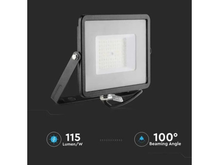 SKU 21760 VT-56-B V-TAC PRO Faro LED SMD Chip Samsung 50W 115LM/W Nero 4000K IP65