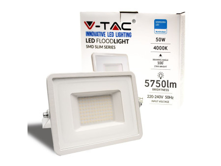 SKU 21762 VT-56 V-TAC PRO Faro LED SMD Chip Samsung 50W 115LM/W Bianco 4000K IP65