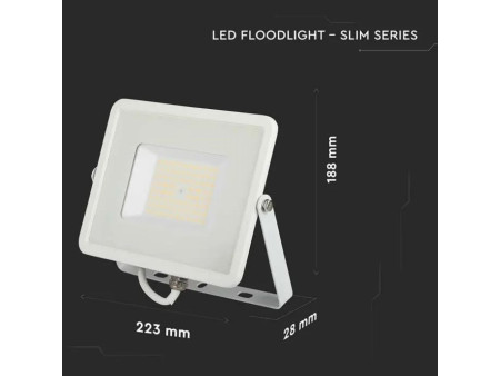 SKU 21762 VT-56 V-TAC PRO Faro LED SMD Chip Samsung 50W 115LM/W Bianco 4000K IP65