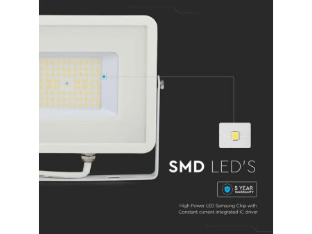 SKU 21762 VT-56 V-TAC PRO Faro LED SMD Chip Samsung 50W 115LM/W Bianco 4000K IP65