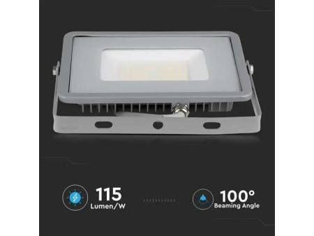 SKU 21765 VT-56-G V-TAC PRO Faro LED SMD Chip Samsung 50W 115LM/W Grigio 6500K IP65