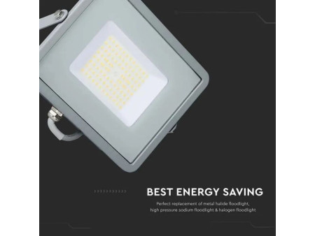 SKU 21765 VT-56-G V-TAC PRO Faro LED SMD Chip Samsung 50W 115LM/W Grigio 6500K IP65