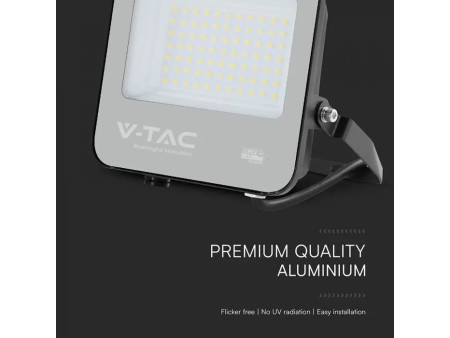 SKU 232166 VT-4455 V-TAC PRO Faro LED SMD Chip CREE 50W 135LM/W Slim Cavo 15cm Nero 4000K IP65