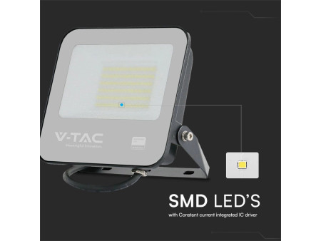 SKU 23600 VT-44055 V-TAC PRO Faro LED SMD Chip Samsung 50W Nero 6500K IP65