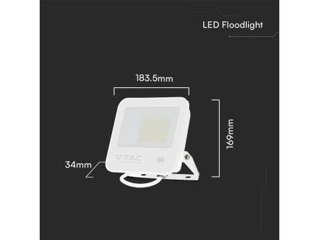 SKU 23689 VT-44055 V-TAC PRO Faro LED SMD Chip Samsung 50W Bianco 4000K IP65