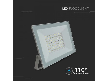SKU 23989 VT-44054 V-TAC Faro LED SMD 50W Slim E-Series con Driver Integrato Bianco 6500K IP65