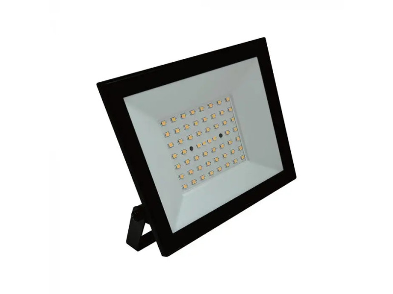 SKU 23990 VT-44054 V-TAC Faro LED SMD 50W Slim E-Series con Driver Integrato Nero 6500K IP65