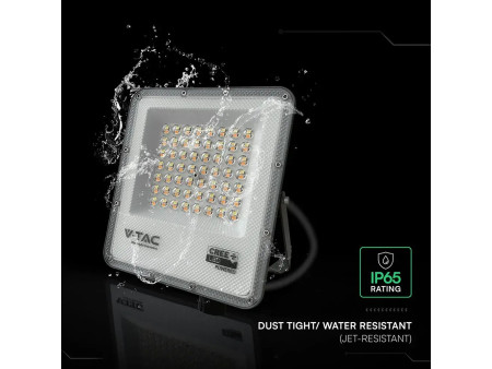 SKU 240736 VT-44058CCT V-TAC PRO Faro LED SMD Chip CREE 50W Driver Integrato Nero CCT IP65