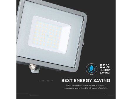 SKU 463 VT-50-G V-TAC PRO Faro LED SMD Chip Samsung 50W Grigio 3000K IP65