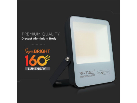SKU 5918 VT-4961 V-TAC Faro LED SMD 50W 160LM/W Nero 4000K IP65