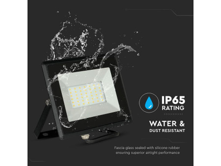 SKU 5958 VT-4051 V-TAC Faro LED SMD 50W E-Series Nero 3000K IP65