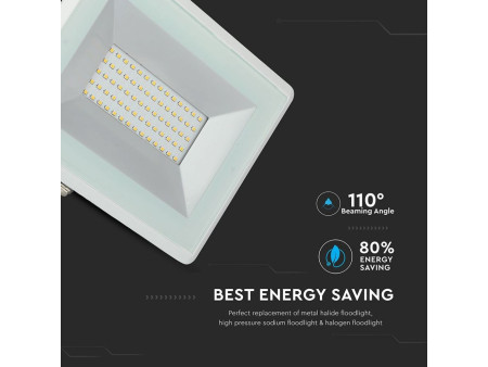 SKU 5963 VT-4051 V-TAC Faro LED SMD 50W E-Series Bianco 6500K IP65