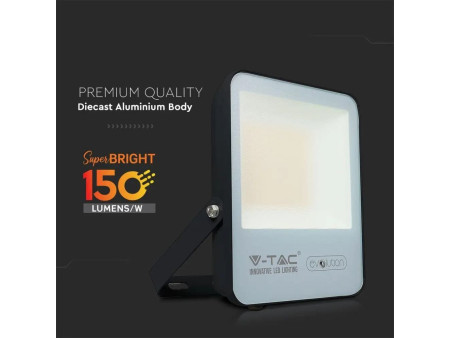 SKU 5998 VT-4961 V-TAC Faro LED SMD 50W 150LM/W Nero 3000K IP65