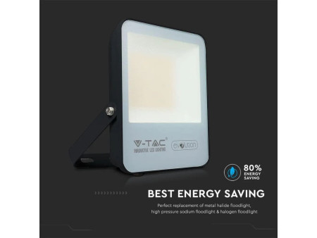 SKU 5998 VT-4961 V-TAC Faro LED SMD 50W 150LM/W Nero 3000K IP65