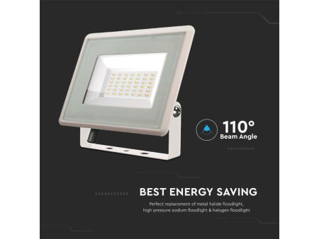 SKU 6754 VT-4954 V-TAC Faro LED SMD 50W F-Series con Driver IC Integrato Bianco 6400K IP65