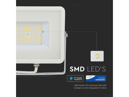 SKU 762 VT-56-W V-TAC PRO Faro LED SMD Chip Samsung 50W 120LM/W Bianco 4000K IP65