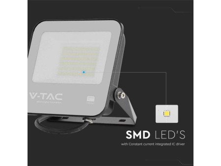 SKU 8844 VT-4455 V-TAC PRO Faro LED SMD Chip Samsung 50W 135LM/W Nero 4000K IP65