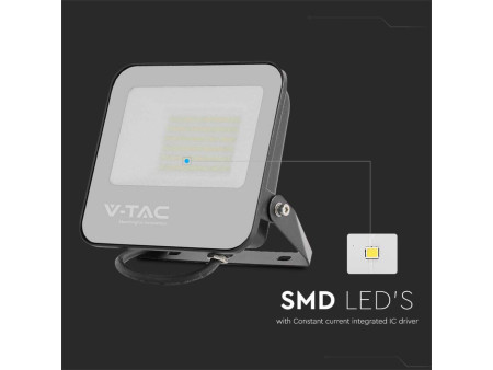 SKU 9892 VT-4456 V-TAC PRO Faro LED SMD 50W 185LM/W Nero 4000K IP65