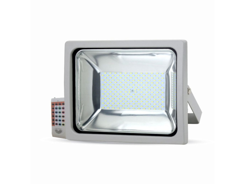 SKU 5691 VT-4752 V-TAC Faro LED SMD 50W con Telecomando RF Grigio RGB IP65