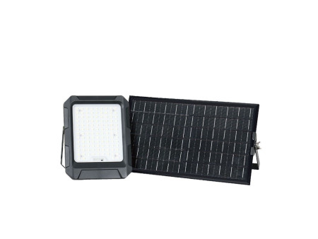 SKU 23439 VT-102W V-TAC Faro LED Solare 15W con Telecomando e Batteria sostituibile Cavo 3m Nero 4000K