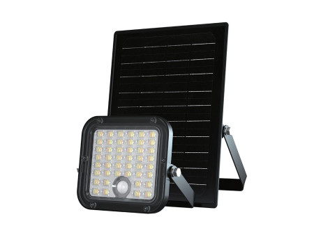 SKU 23756 VT-411CCT V-TAC Faro LED Solare 10W con Telecomando e Batteria LFP Cavo 5m CCT Nero