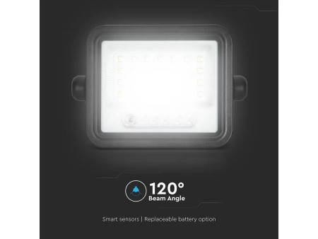 SKU 24082 VT-54W V-TAC Faro LED Solare 5W con Telecomando e Sensore Crepuscolare CCT 2000K-8000K IP65