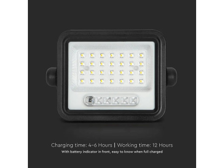 SKU 24082 VT-54W V-TAC Faro LED Solare 5W con Telecomando e Sensore Crepuscolare CCT 2000K-8000K IP65
