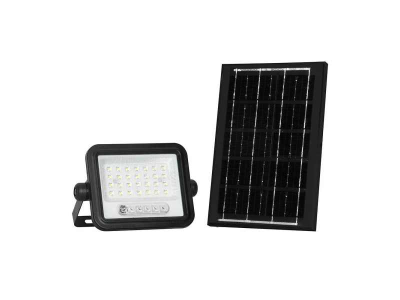SKU 24083 VT-104W V-TAC Faro LED Solare 10W con Telecomando e Sensore Crepuscolare CCT 2000K-8000K IP65