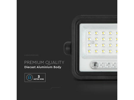 SKU 24083 VT-104W V-TAC Faro LED Solare 10W con Telecomando e Sensore Crepuscolare CCT 2000K-8000K IP65
