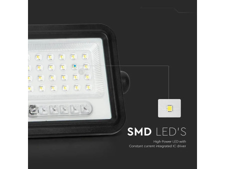 SKU 24084 VT-204W V-TAC Faro LED Solare 20W con Telecomando e Sensore Crepuscolare CCT 2000K-8000K IP65
