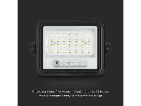SKU 24084 VT-204W V-TAC Faro LED Solare 20W con Telecomando e Sensore Crepuscolare CCT 2000K-8000K IP65
