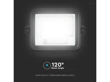 SKU 24084 VT-204W V-TAC Faro LED Solare 20W con Telecomando e Sensore Crepuscolare CCT 2000K-8000K IP65