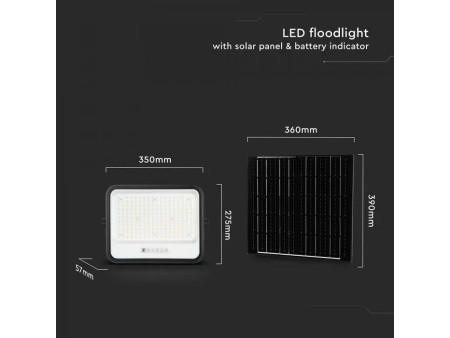 SKU 24086 VT-404W V-TAC Faro LED Solare 40W con Telecomando e Sensore Crepuscolare CCT 2000K-8000K IP65