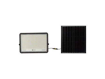 SKU 7830 VT-240W V-TAC Faro LED Solare 30W con Telecomando e Batteria Sostituibile Cavo 3m Nero 4000K IP65