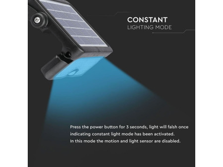 SKU 8547 VT-777-5 V-TAC Applique LED Solare da Esterno 5W Sensore e Basi Inclinabili 4000K IP65